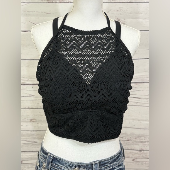 torrid Other - Torrid Wire-Free High Neck Crochet Bikini Top in Size 3